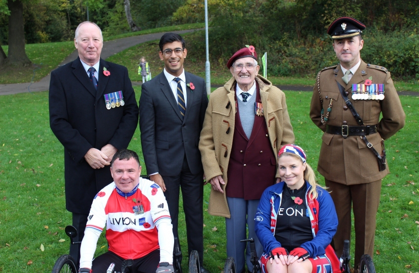 Rishi Sunak Catterick Poppy Appeal