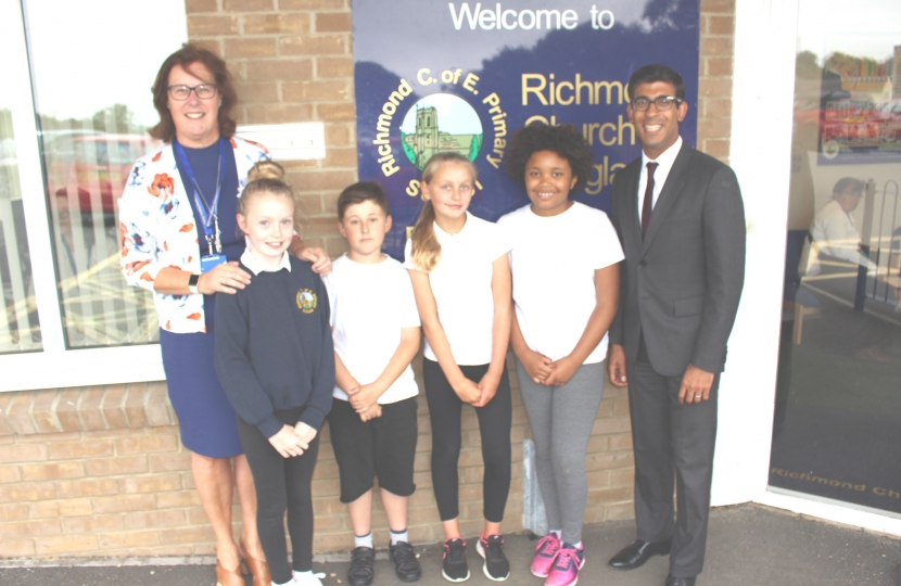 rishi sunak and richmond CE school