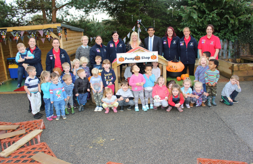 Rishi Sunak at Little Leaners Nursery Centre, Scorton