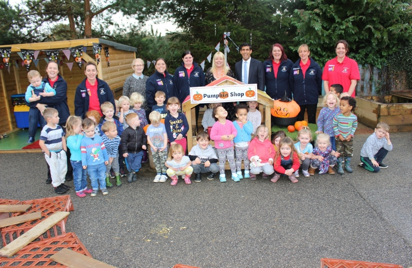 Rishi Sunak at Little Leaners Nursery Centre, Scorton