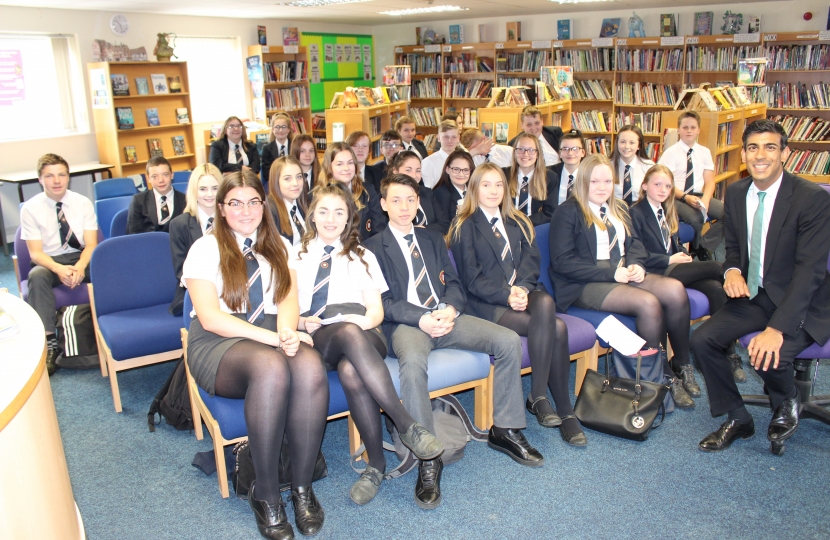 Rishi Sunak at Bedale High School