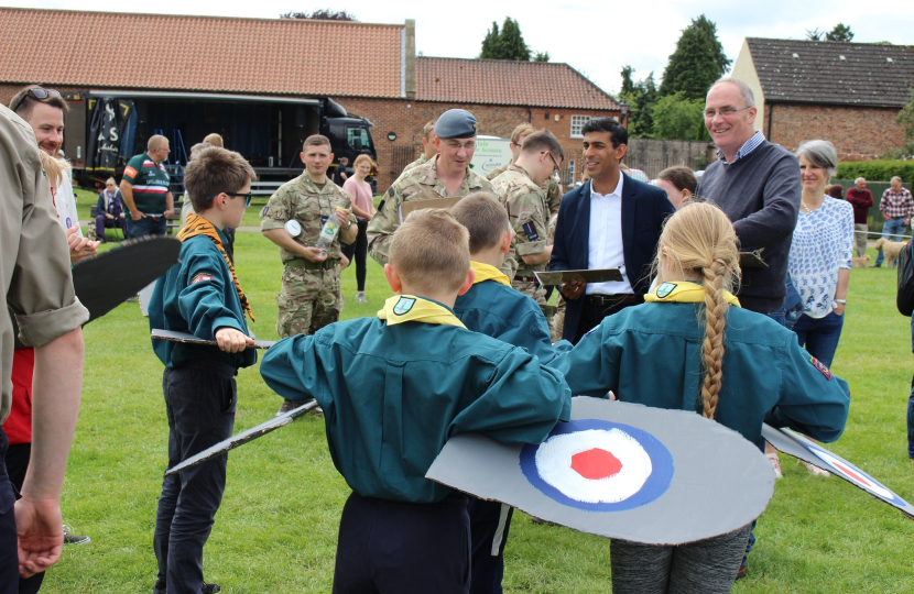 Rishi Sunak at Bedale Scouts and Guides Community Festival