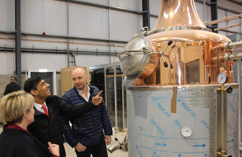 Rishi Sunak at Masons Gin