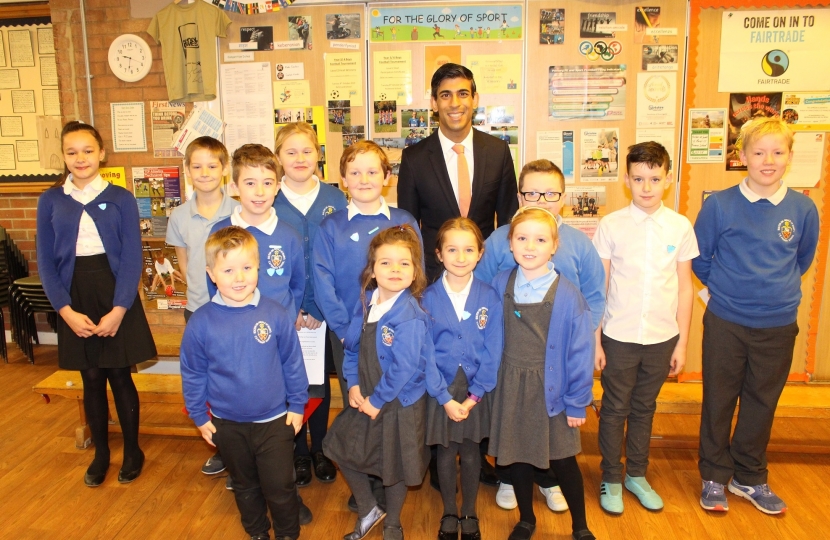 Rishi at Bolton on Swale school