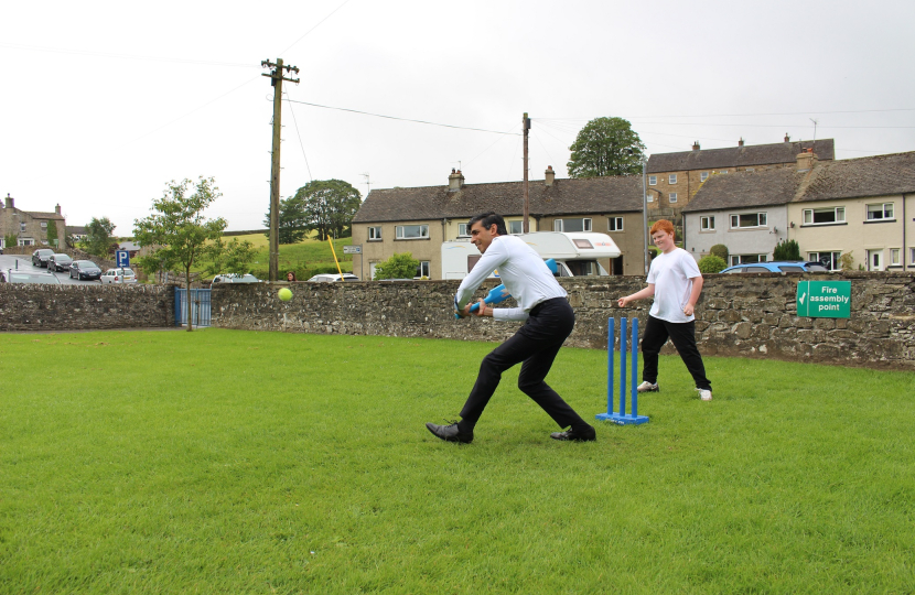 Rishi Sunak at Hawes Primary School