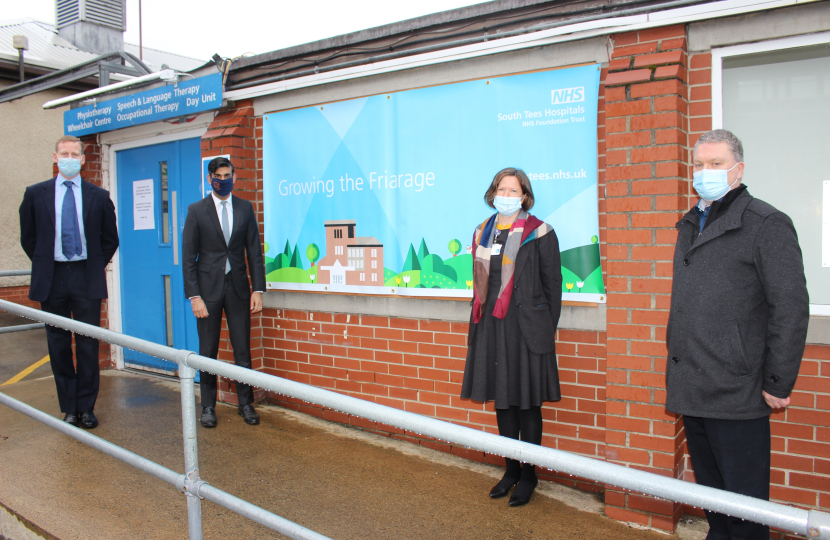 Rishi Sunak at the Friarage Hospital