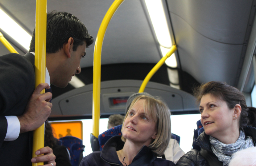Rishi Sunak shuttle bus