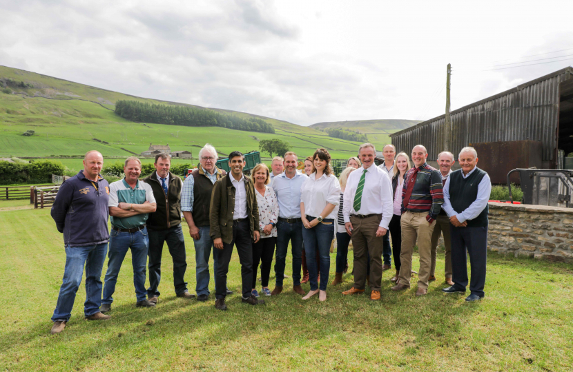 Rishi Sunak with upland farmers