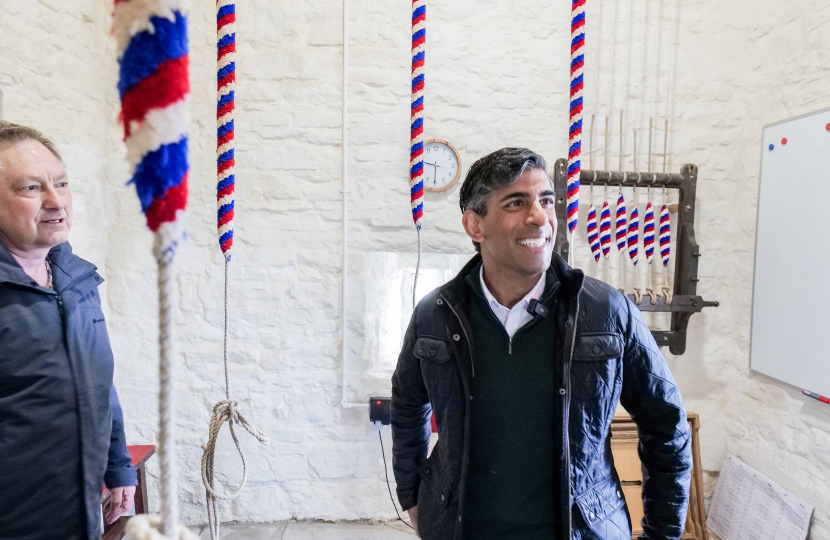 Rishi Sunak at Askrigg's St Oswald's Church