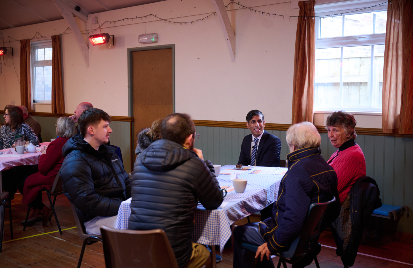Rishi Sunak at North Cowton with residents