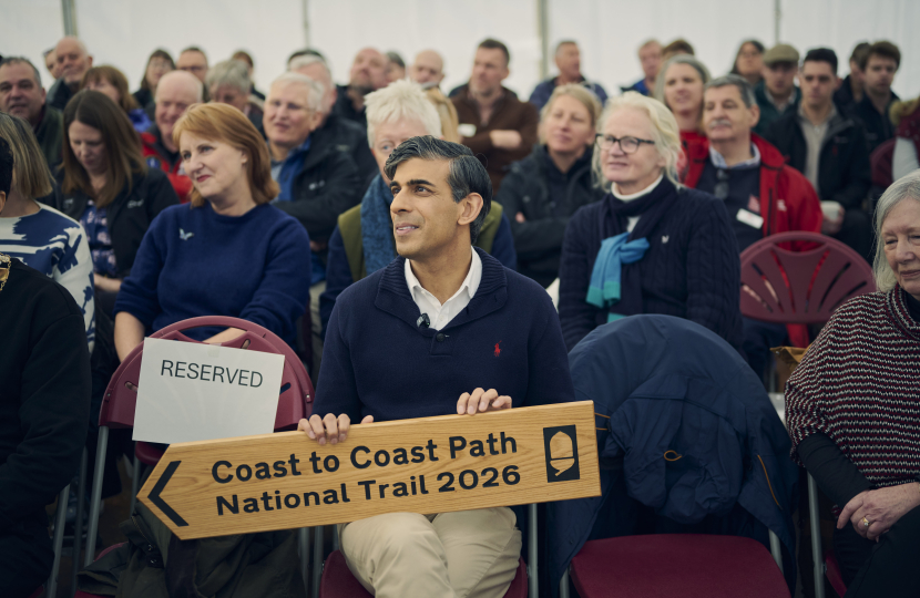 Rishi Sunak at the Coast to Coast National Trail launch