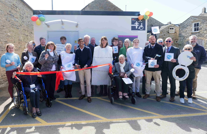 Rishi Sunak opens a Changing Places toilet in Leyburn