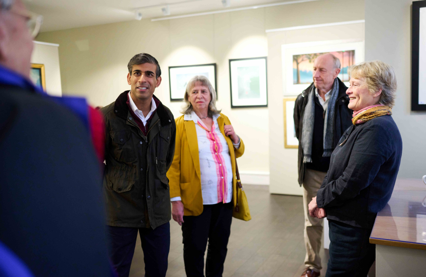 Rishi Sunak with the Richmond Community Interest Company team