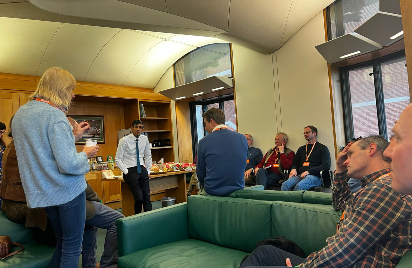 Rishi Sunak with members of the NFU in Westminster office