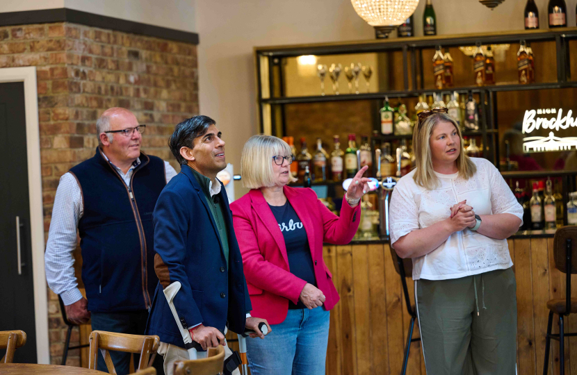 Rishi Sunak at High Brockholme Barns