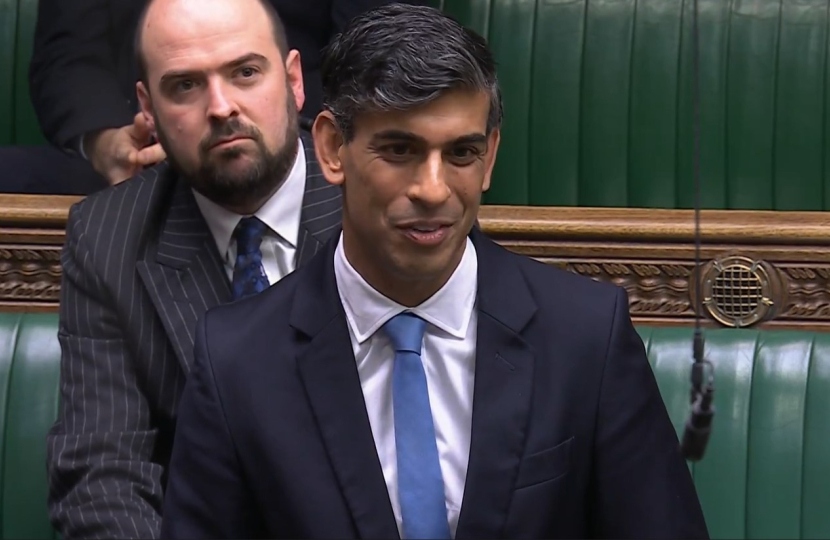 Rishi Sunak in the House of Commons