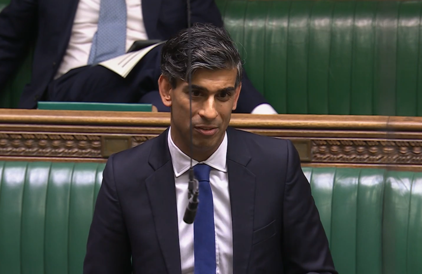 Rishi Sunak in the House of Commons