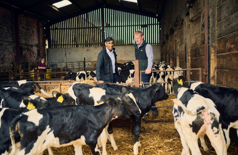 Rishi Sunak at Low Gill Farm, Wensleydale