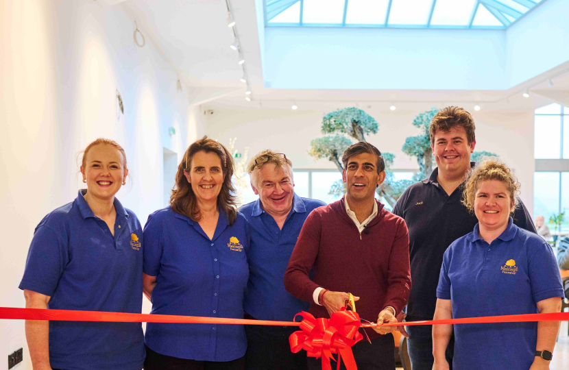 Rishi Sunak at Mainsgill Farmshop