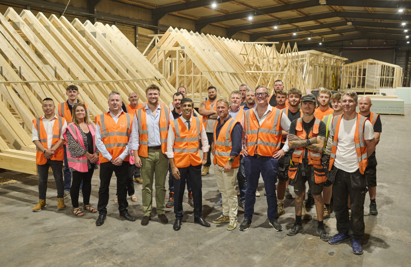 Rishi Sunak at Moduloft, Brompton on Swale