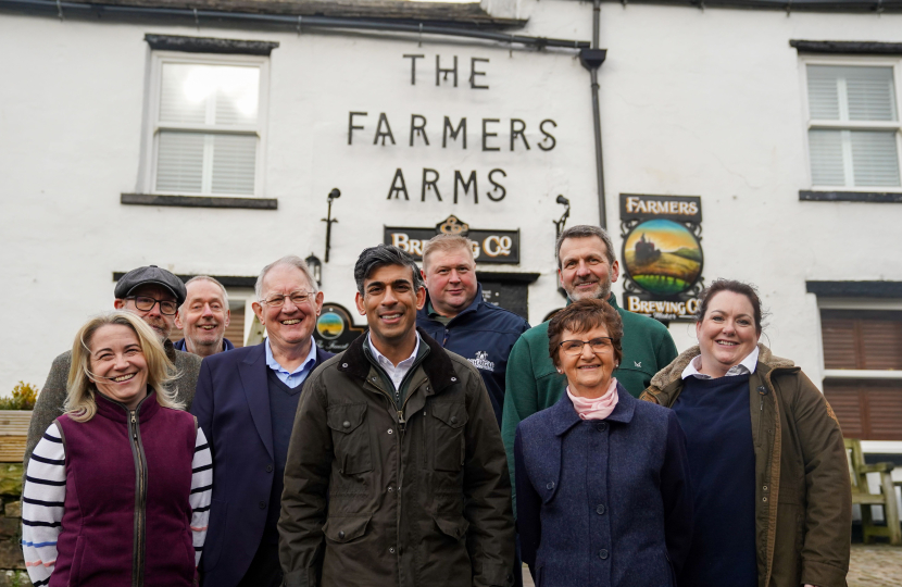 Rishi Sunak at the Farmers Arms, Muker