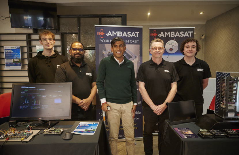 Rishi with the Ambasat Team