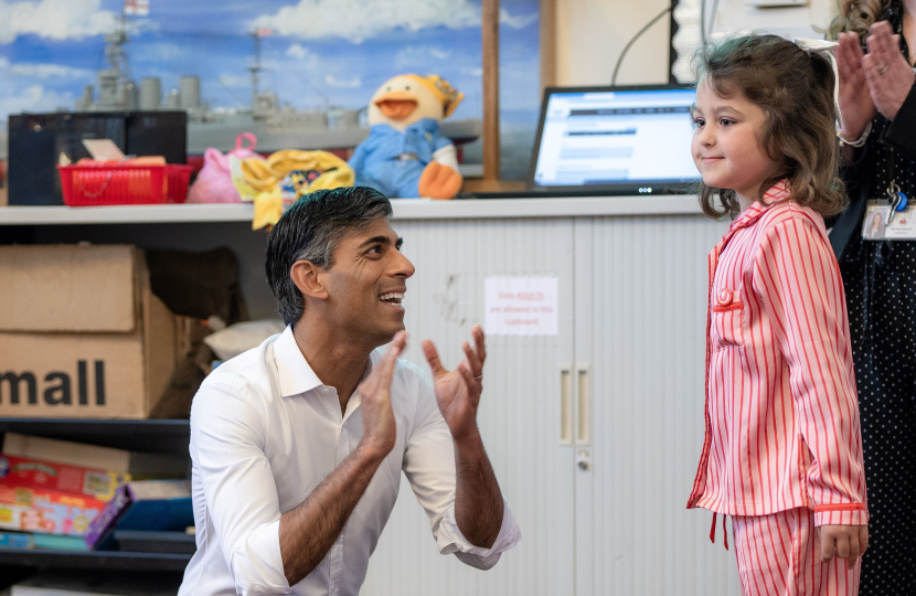 Rishi Sunak with Rosie