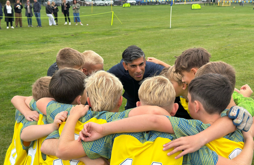 Rishi with Brompton AFC Juniors