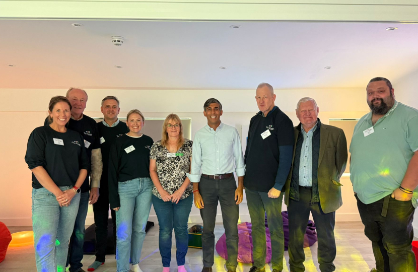 Rishi Sunak with Pendragon Community Trust staff and Trustees