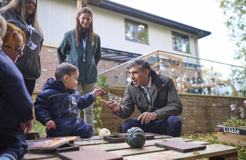 Rishi Sunak at Rosedene Nursery and Forest School