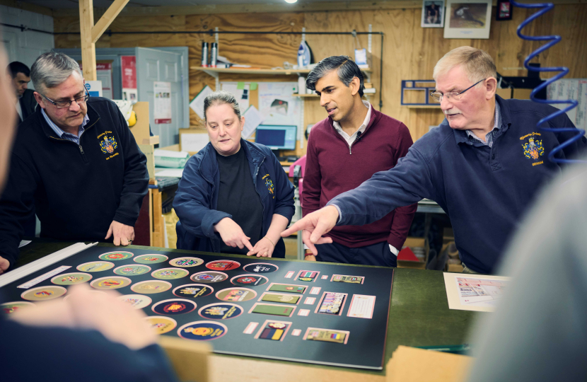 Rishi Sunak at Victoria Prints