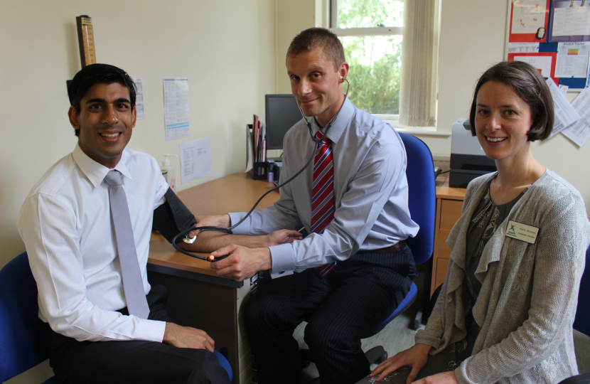 Rishi Sunak with Dr and Marie Brookes