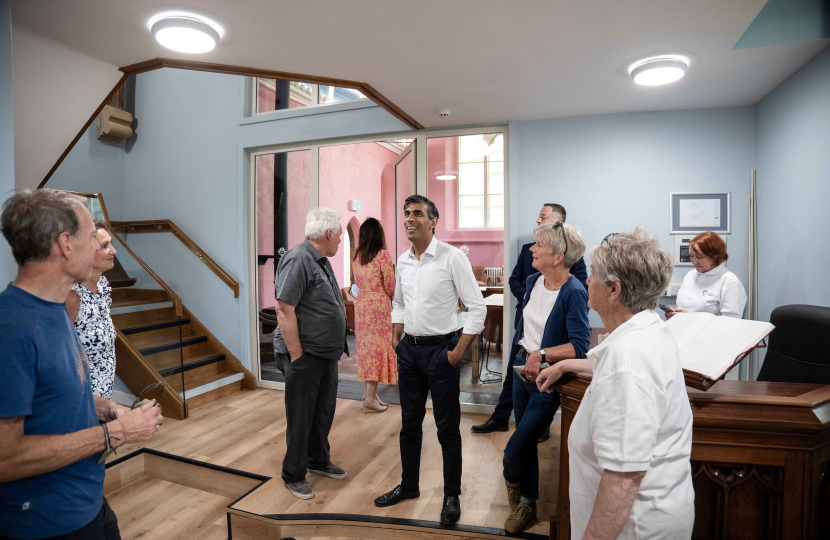 Rishi Sunak at St Michael's Lodge in Hudswell
