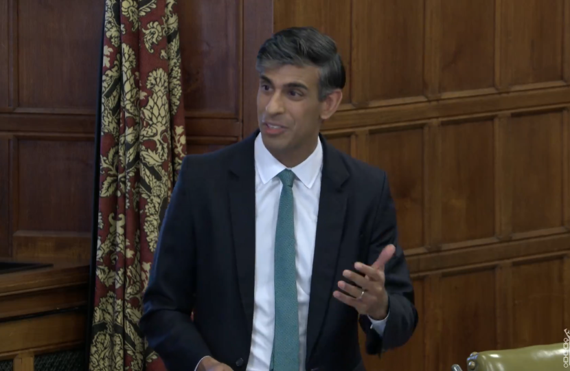 Rishi speaking at the Westminster Hall Debate