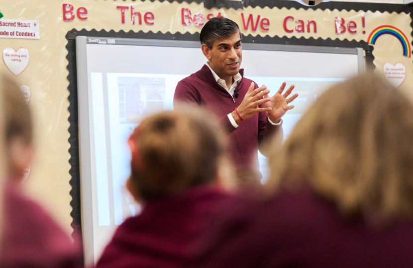 Rishi Sunak at Sacred Heart School