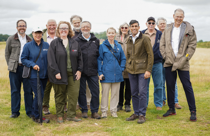 Rishi Sunak at the Thornborough Henges