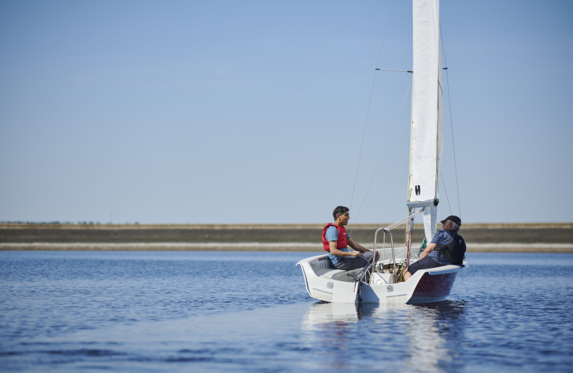 Rishi Sunak sailing at Thornton Steward