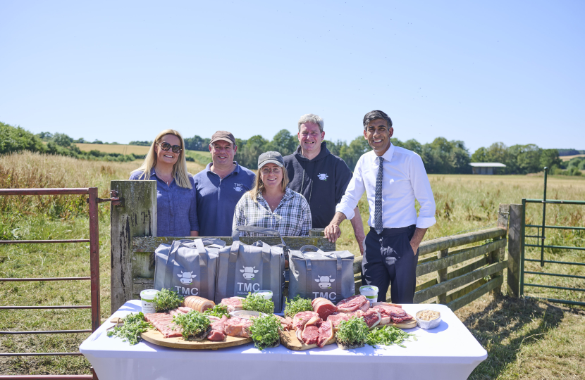 Rishi Sunak at the Tunstall Meat Company