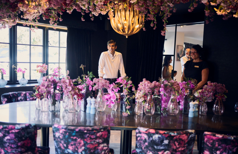 Rishi Sunak at The Wainstones Hotel