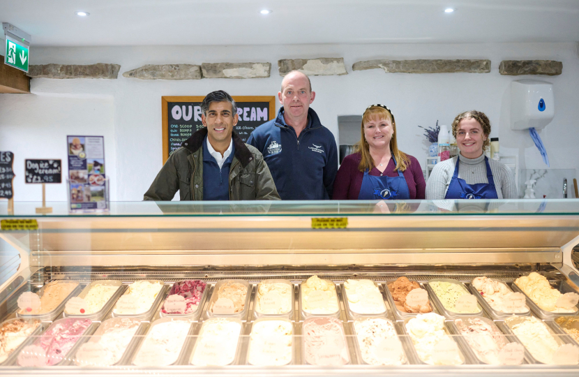 Rishi Sunak at Wensleydale Ice Cream