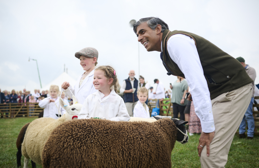 Rishi Sunak at Wensleydale Show 2026