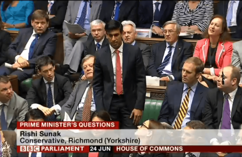 Rishi Sunak asks Prime Minister David Cameron about rural broadband