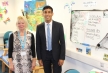 Jane Shepherd, day support manager, with Rishi Sunak