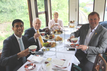 rishi sunak and Wensleydale Railway