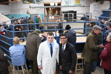 Rishi Sunak and Jack Pickup at Leyburn mart