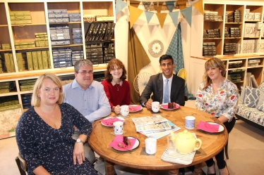 Rishi Sunak at Milners department store Leyburn