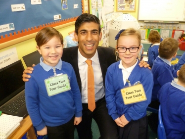 Rishi Sunak at Bolton-on-Swale Primary School