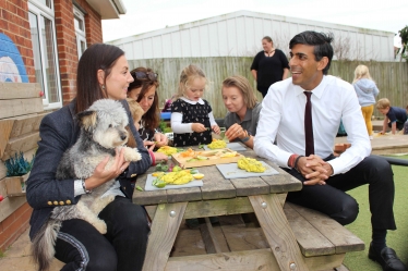 Rishi Sunak at Rosedene Nursery, Northallerton