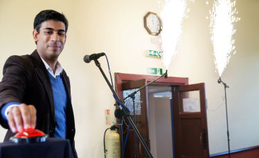 Pressing the button at Hackforth - Picture: Chris Armstrong