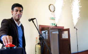 Pressing the button at Hackforth - Picture: Chris Armstrong